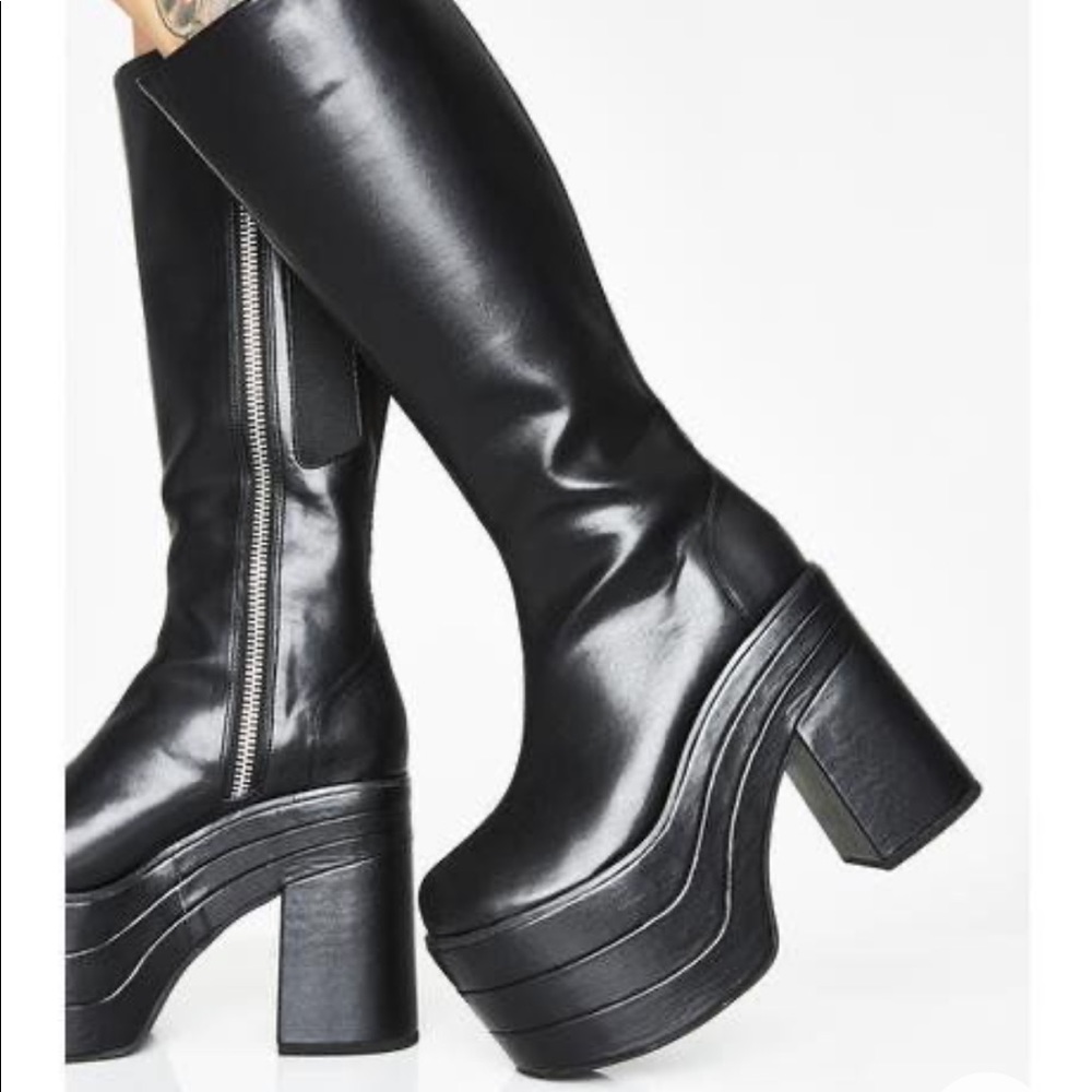 Current Mood Dollskill platform zip up boots (Naked Wolfe Similar!!)
